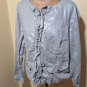 Lane Bryant Metallic Silver Blazer